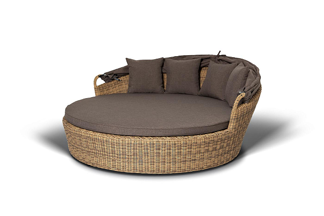 Круглый шезлонг 4SIS Стильяно Цвет: соломенный 