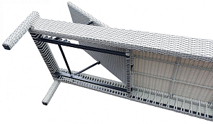 Шезлонг-лежак плетеный Tagliamento GS925 Цвет: белый, садовая мебель