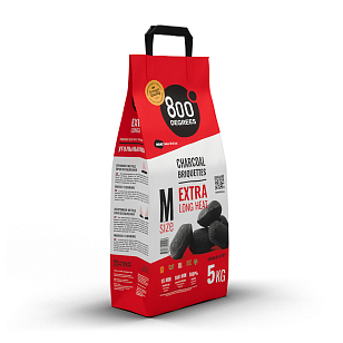 Угольные брикеты 800 DEGREES EXTRA LONG HEAT, 5 КГ для приготовления пищи Угольные брикеты 800 DEGREES EXTRA LONG HEAT, 5 КГ для сада