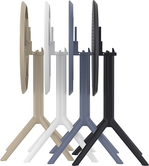 Стол Siesta Contract Sky Ø60 Цвет: черный, садовая мебель