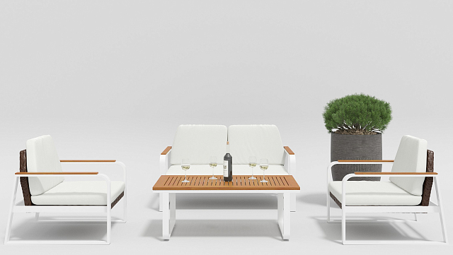 Лаунж зона Gardenini Bella Цвет белый 