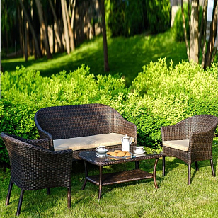 Лаунж зона Joygarden Warsaw с кофейным столом, садовая мебель