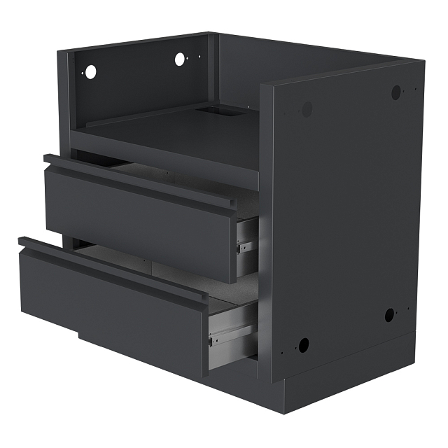 Тумба-основание боковой горелки Napoleon c 2-мя выдвижными ящиками Черная