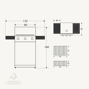гриль газовый weber spirit e-320 original gbs, черный
