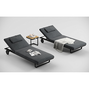 Столик для шезлонга Gardenini Premium Villino Темно-серый карбон, садовая мебель