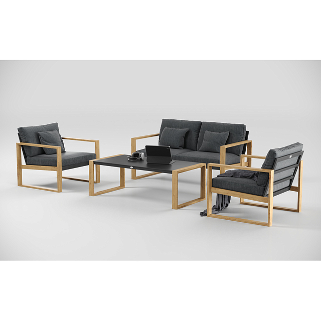 Лаунж зона Gardenini Premium Elegante Carbon Anthracite 