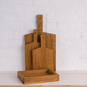 Набор "Снег" разделочные доски + ящик с низкими бортами Цвет: светлый, товары для загородного дома