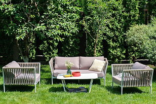 Лаунж-зона 4SIS Касабланка на 4 персоны, цвет бежевый, садовая мебель