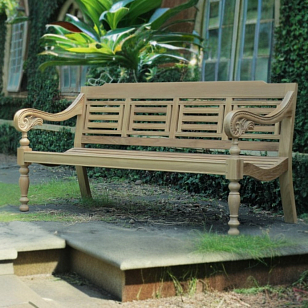 Скамейка из тика Lite Miri, садовая мебель