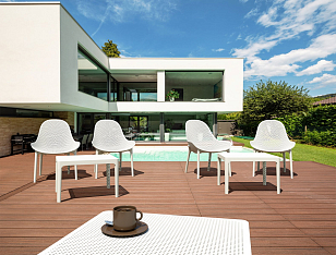 Кресло Siesta Contract Sky Lounge Цвет: белый для дачи Кресло Siesta Contract Sky Lounge Цвет: белый, садовая мебель