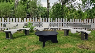 Стальная чаша для огня Concretika Y 100, уличное оборудование