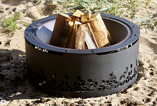 Уличный очаг Grey Stone Fuego L Rhomb для сада и загородного дома Уличный очаг Grey Stone Fuego L Rhomb, уличное оборудование