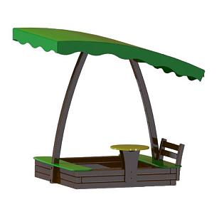 Деревянный городок Leda Песочница со столиком, уличное оборудование