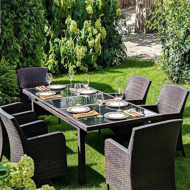 Обеденная группа Joygarden Mykonos темно-коричневый 