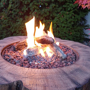 Уличный газовый стол камин Clifton Wood Trunk, уличное оборудование