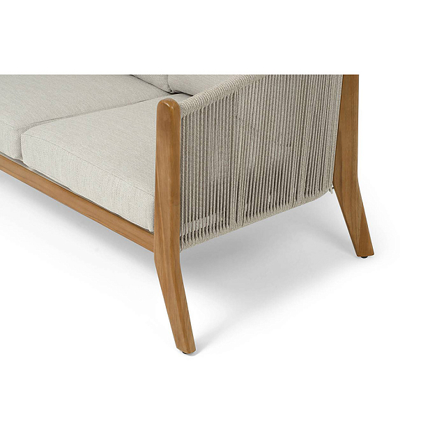 Диван 4SIS Сидней 2-местный, каркас бежевый, роуп бежевый, ткань бежевая 