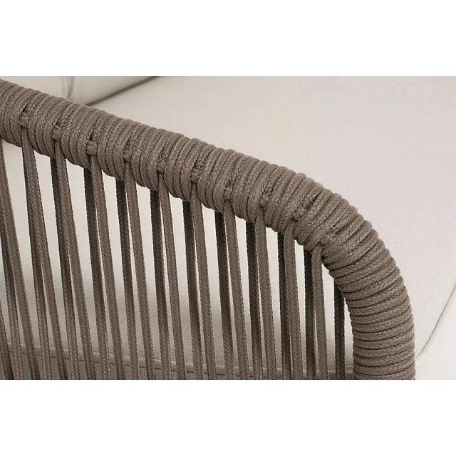 Модуль правый 4SIS Канны, каркас коричневый (RAL8016) муар, роуп коричневый, ткань бежевая 035 