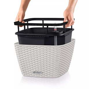 Кашпо с автополивом Lechuza Bacino Cottage Цвет: белый, уличное оборудование