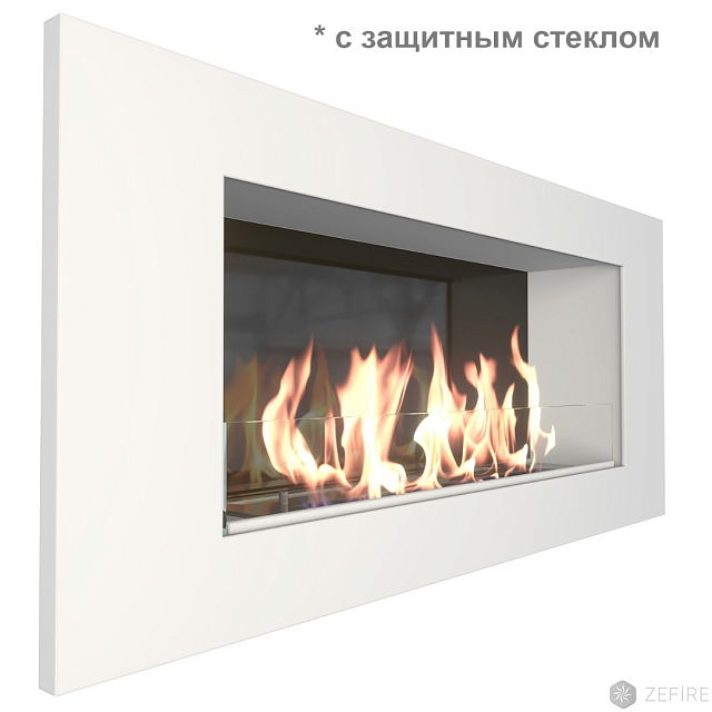 Биокамин встраиваемый ZeFire Elliot White Glass