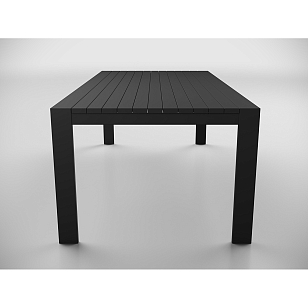 Обеденная зона Gardenini Malia 220 Карбон / Антрацит со стульями Premium Bella, садовая мебель