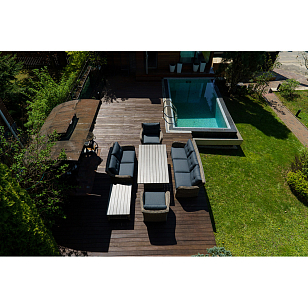 Диван двухместный Lite Venezia Цвет: коричневый, садовая мебель