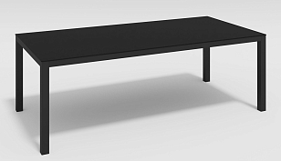 Обеденная зона Gardenini Calma 220 Карбон / Антрацит со стульями Calma S, садовая мебель