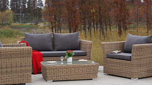 Лаунж зона 4SIS Капучино Сингл, цвет соломенный, садовая мебель