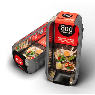 Алюминиевые поддоны 800 Degrees Foil Pans L-size, 10 шт для приготовления пищи Алюминиевые поддоны 800 Degrees Foil Pans L-size, 10 шт для сада