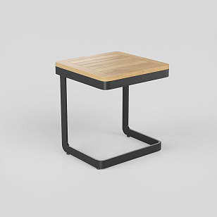 Столик для шезлонга Gardenini Premium Villino Темно-серый карбон, садовая мебель