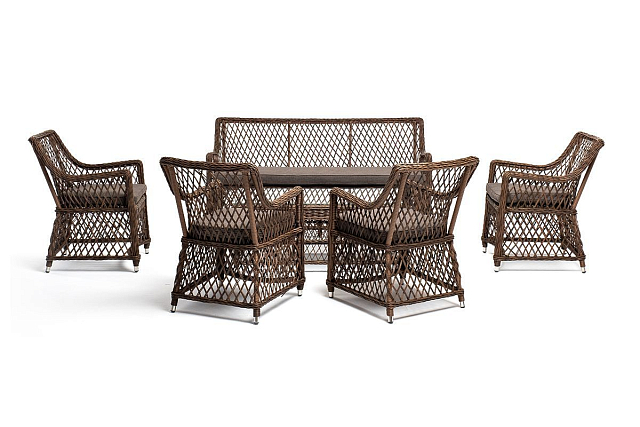 Лаунж-зона 4SIS Асти на 6 персон, цвет коричневый 