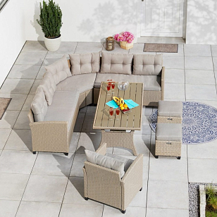 Комплект мебели из искусственного ротанга Lite Kote Beige для дачи Комплект мебели из искусственного ротанга Lite Kote Beige, садовая мебель