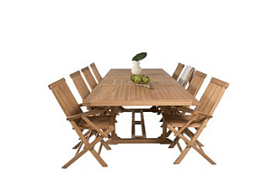 Обеденный комплект Brafritid Neapel-Turin 8 Цвет: натуральный, садовая мебель