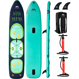 SUP-доска надувная семейная Aqua Marina Super Trip Tandem 14'0" S22 для серфинга SUP-доска надувная семейная Aqua Marina Super Trip Tandem 14'0" S22