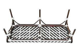 Диван двухместный 4SIS Кабри, цвет черно-белый, садовая мебель