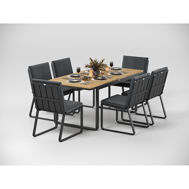 Стол Gardenini Premium Voglie 180 Карбон 