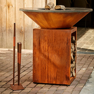 Набор трубка и щипцы на подставке OFYR Буффадо коричневый