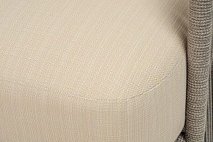 Кресло 4SIS Альбано, светло-серый муар, роуп серый меланж, ткань Mossle светло-бежевая, садовая мебель