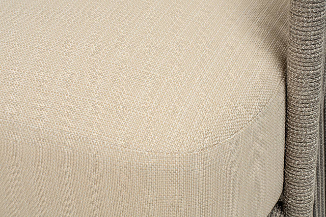 Кресло 4SIS Альбано, светло-серый муар, роуп серый меланж, ткань Mossle светло-бежевая 