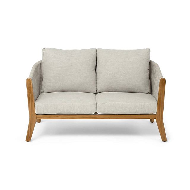 Диван 4SIS Сидней 2-местный, каркас бежевый, роуп бежевый, ткань бежевая 