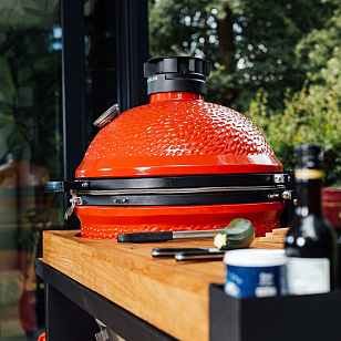 Стол OFYR Table PRO для Kamado Joe черный для сада