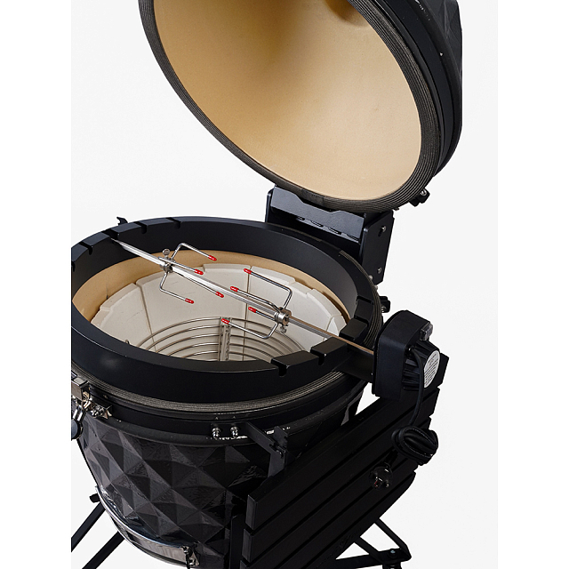 гриль керамический diamond egg xl pro цвет: серый