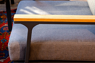 Диван Joygarden Concorde двухместный темный графит для дачи Диван Joygarden Concorde двухместный темный графит, садовая мебель