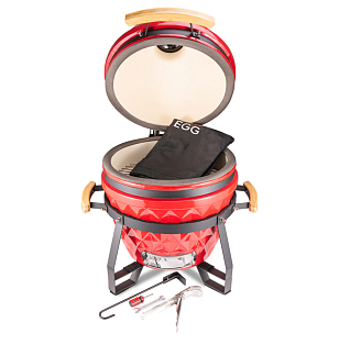 гриль керамический diamond egg s цвет: красный для приготовления пищи гриль керамический diamond egg s цвет: красный для дачи