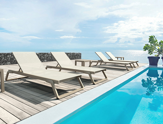 Шезлонг-лежак Siesta Contract Tropic Цвет: бежевый 