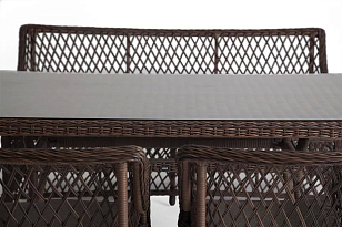 Обеденная группа 4SIS Катания на 4 персоны, цвет коричневый, садовая мебель