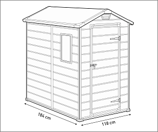 Пластиковый сарай Keter Manor 4x6 для сада и загородного дома Пластиковый сарай Keter Manor 4x6, уличное оборудование