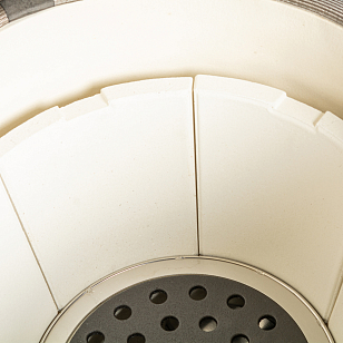 керамический угольный гриль dinoegg classic green для дачи