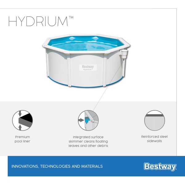 Бассейн стальной Bestway Hydrium Ø300 х 120 для серфинга