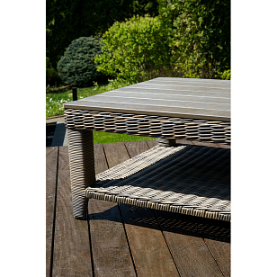 Стол кофейный Lite Venezia 180 коричневый, садовая мебель