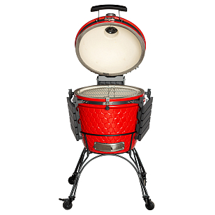 керамический угольный гриль dinoegg classic red для дачи